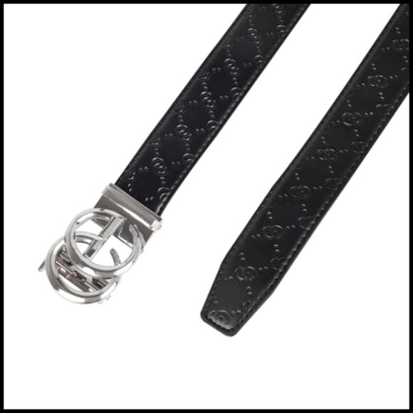 Leather Dress Belt with Automatic Buckle for Business Wear main image 5
